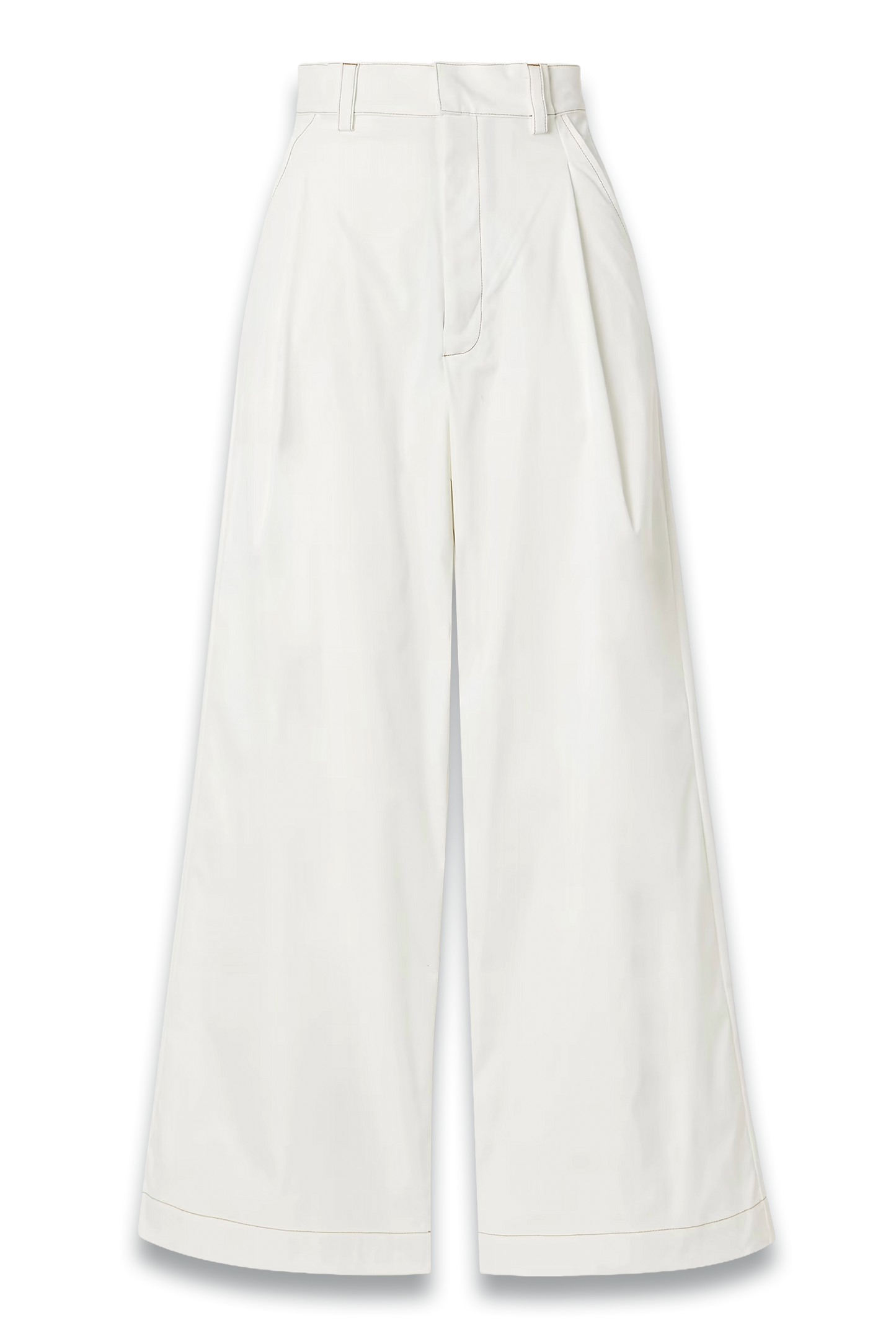 Olympe Pleated Woven Wide-Leg Pants