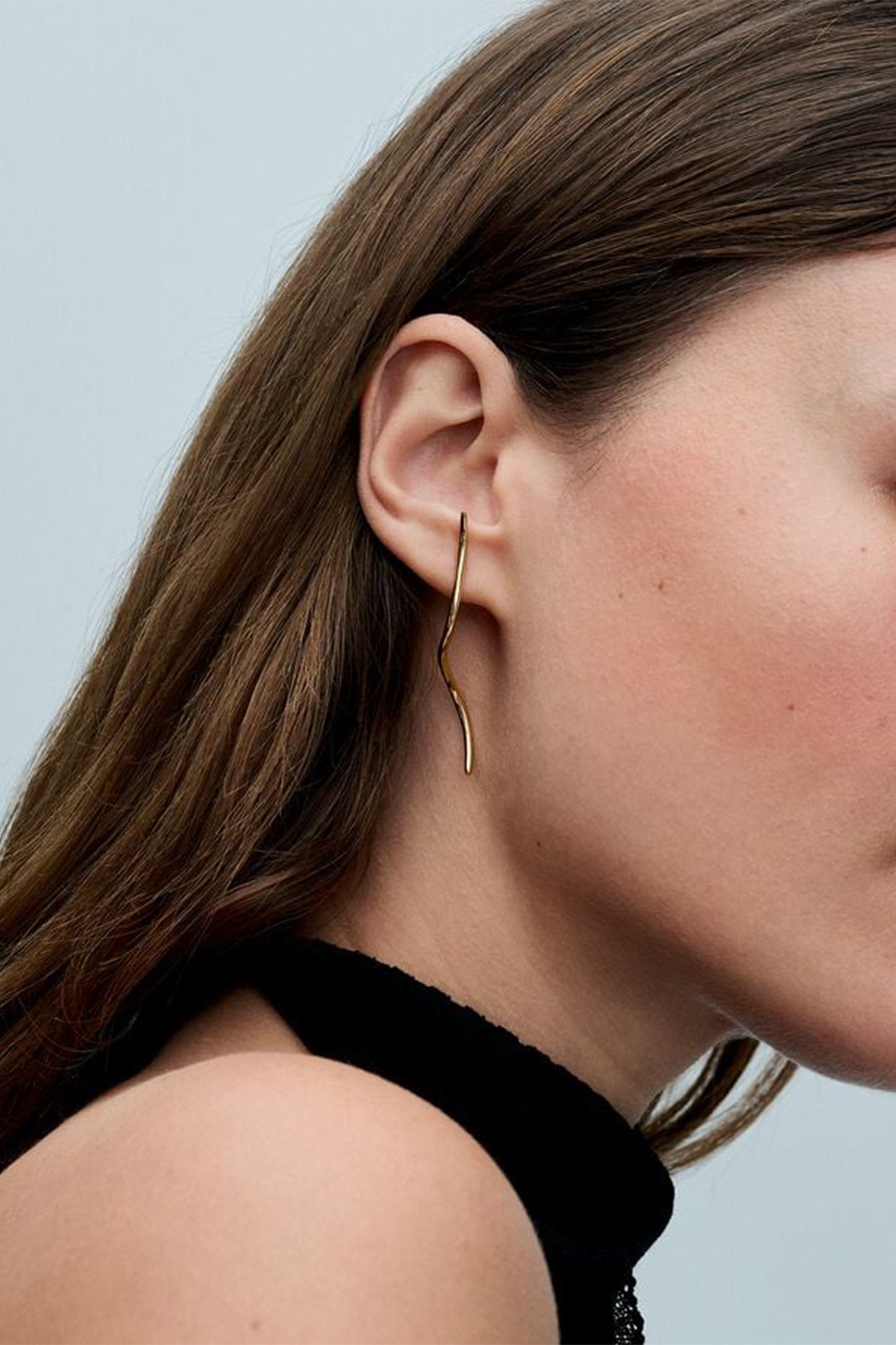 Organically Shaped Wire Stud Earrings