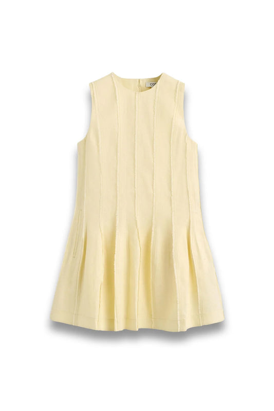 Sculpted Pleated Mini Dress
