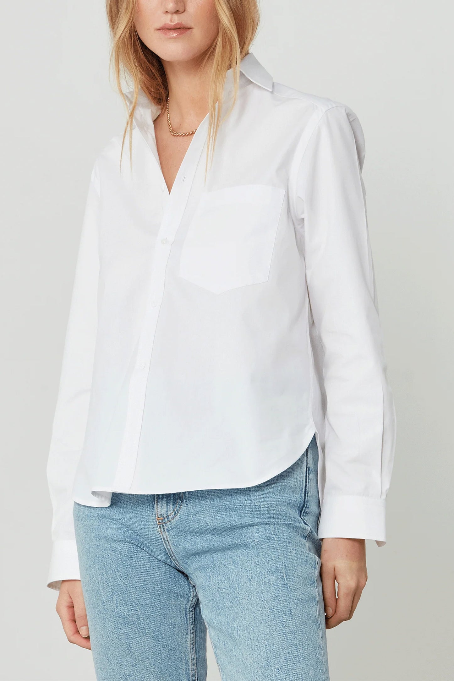 The Classic: White Fine Poplin