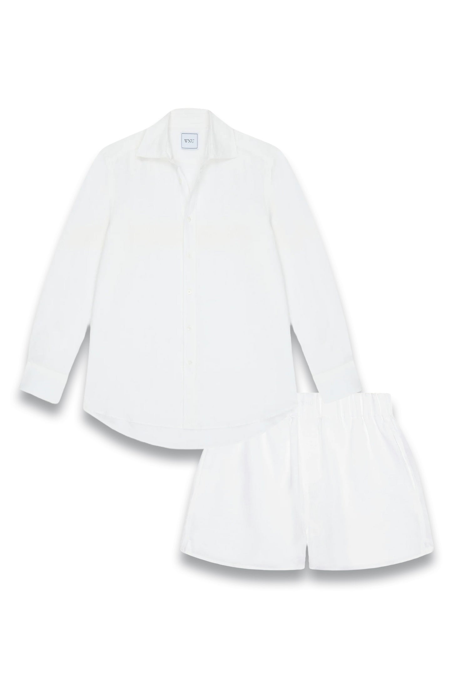White Linen Boyfriend Shirt & Boxers