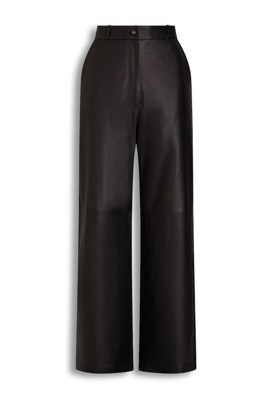 Noro Leather Wide-leg Pants