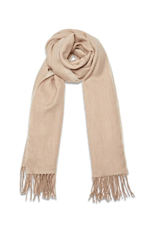 100% Wool Scarf With Fringe Detail