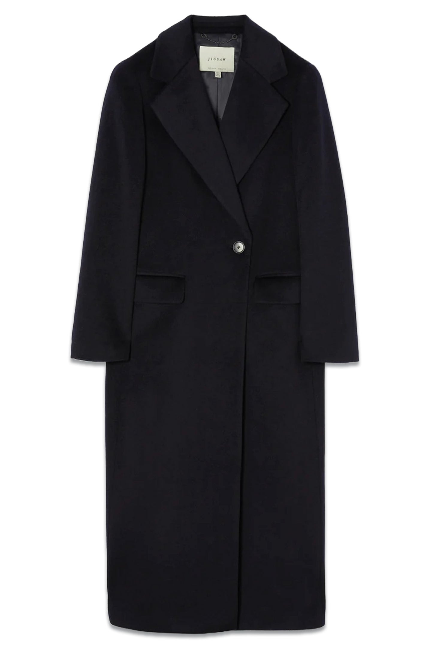 Wool Maxi City Coat, Navy