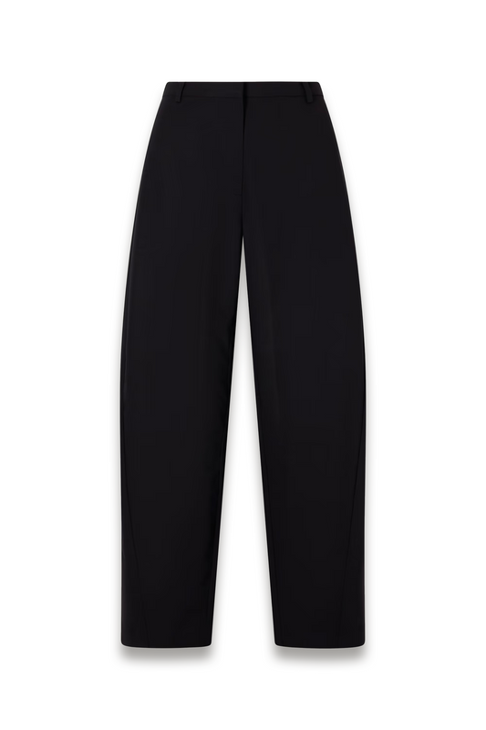 Wool Barrel-leg Pants