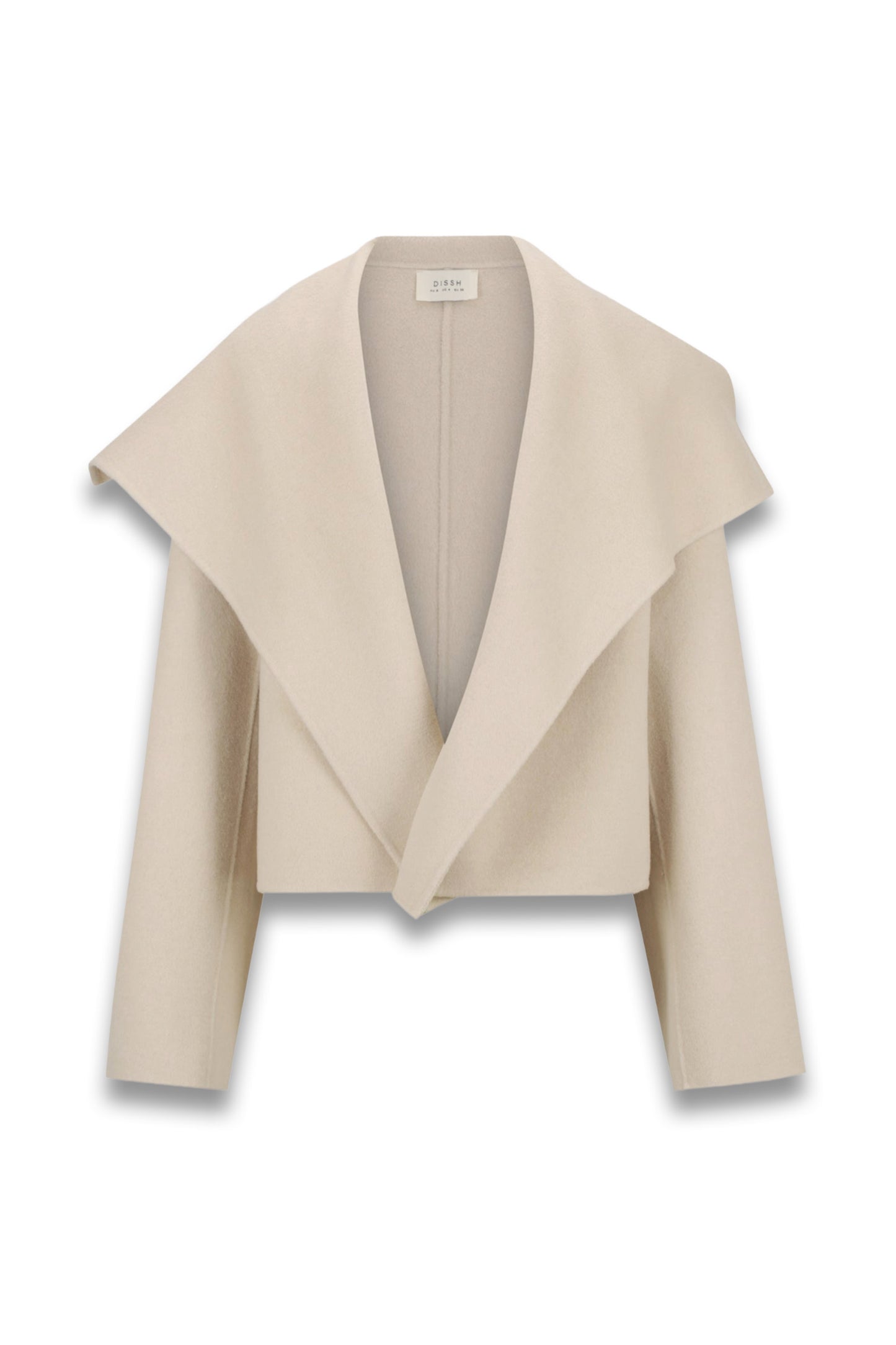 Lucia Bone Cropped Wool-blend Trench Coat