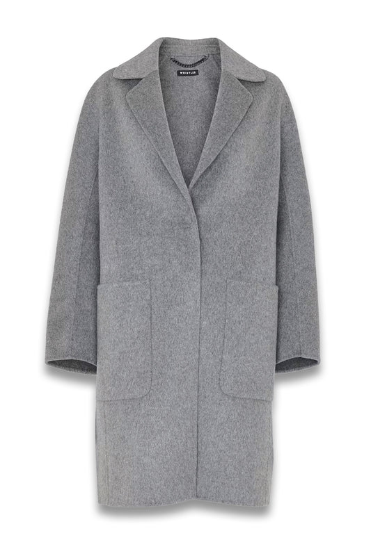 Grey Cassie Double Face Pocket Coat