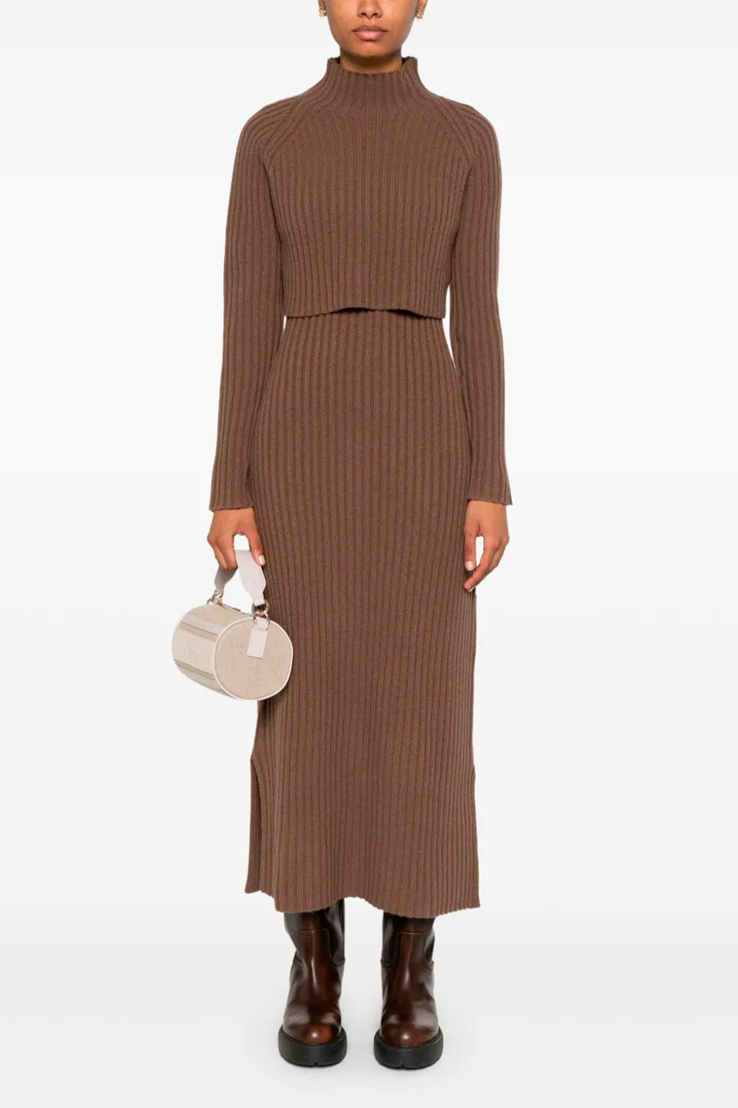2-in-1 Wool Maxi Dress