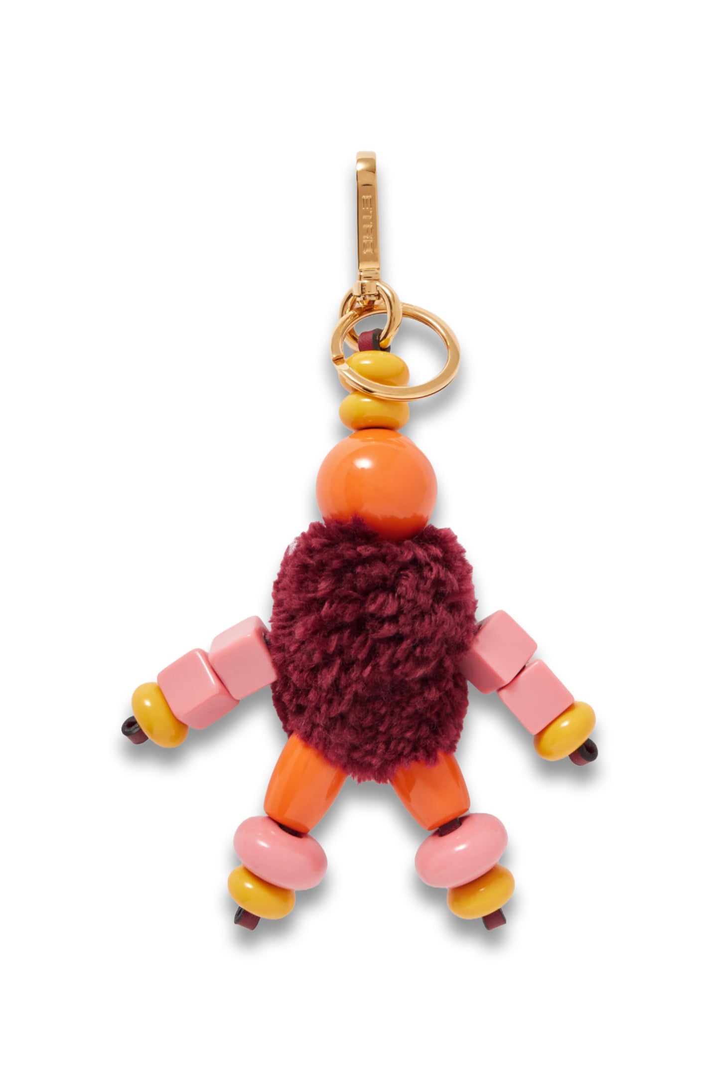 Little Man Wool Blend Gold Tone And Enamel Bag Charm