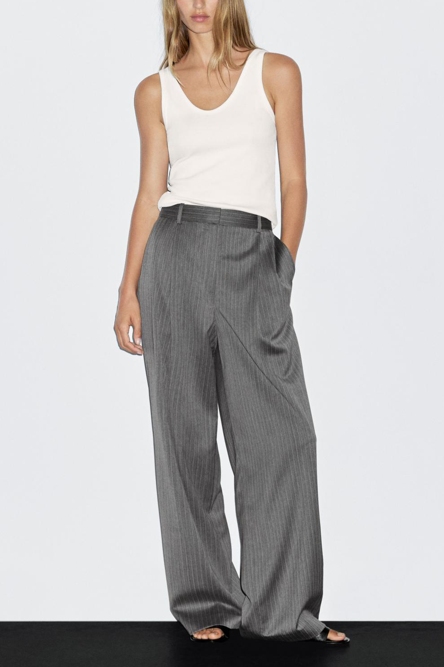 100% Wool Pinstripe Trousers