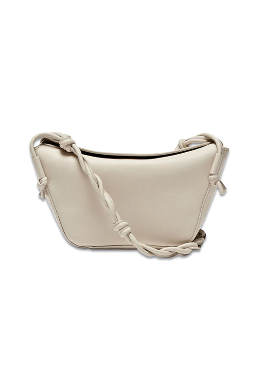 Leather Crossbody Bag with Woven Strap