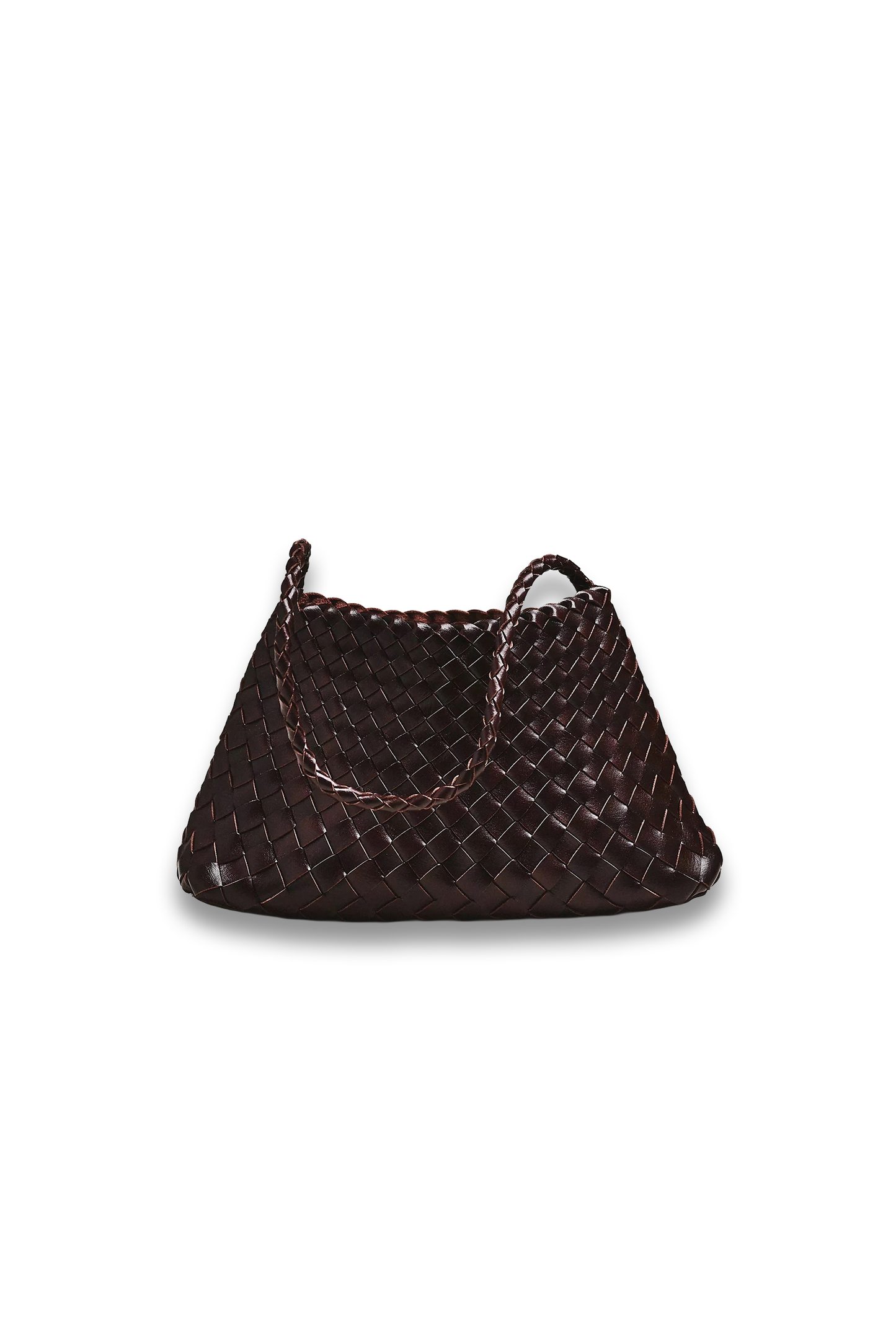 Calla Woven Shoulder Bag Chocolate