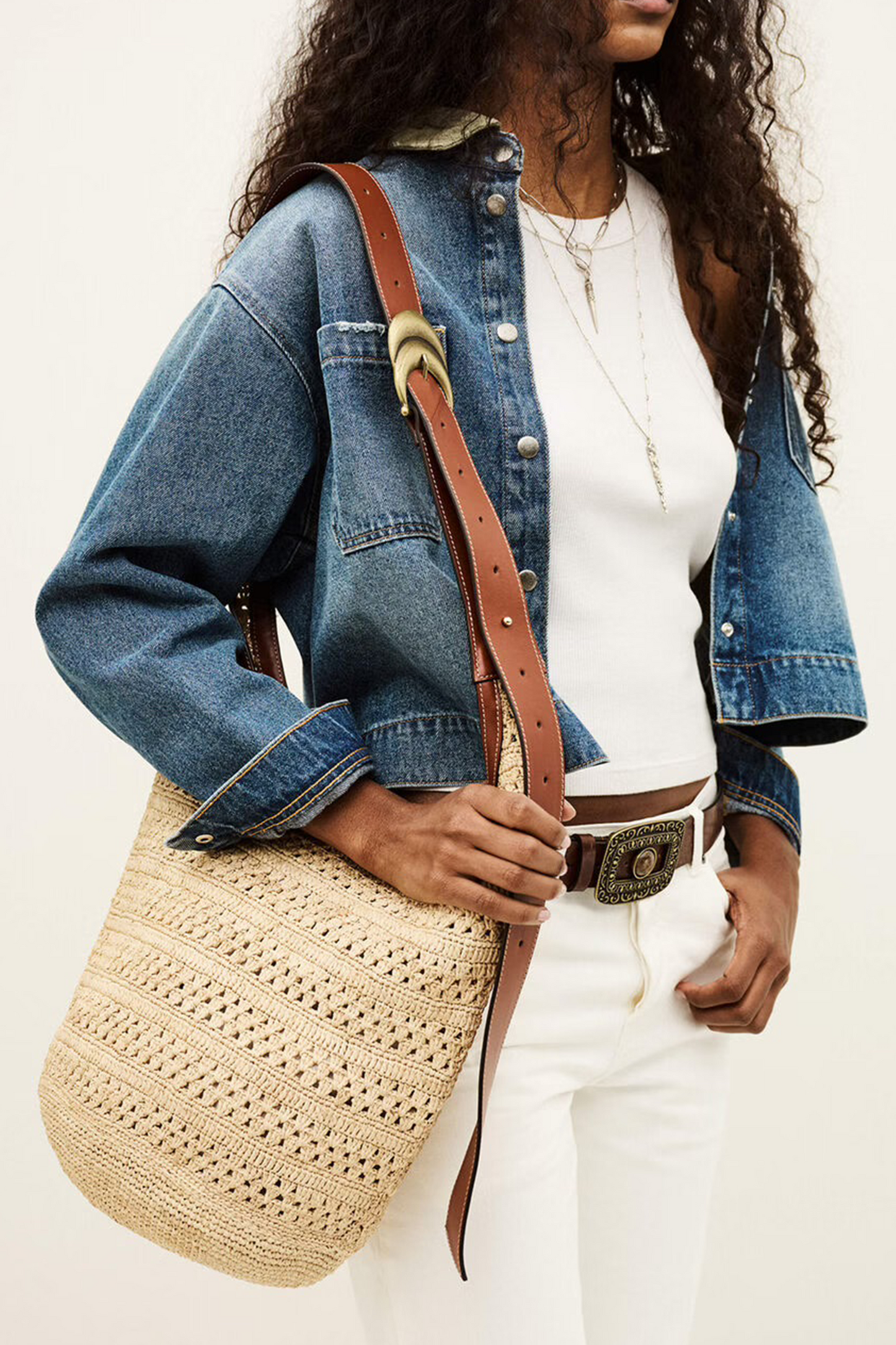 Woven Bucket Bag