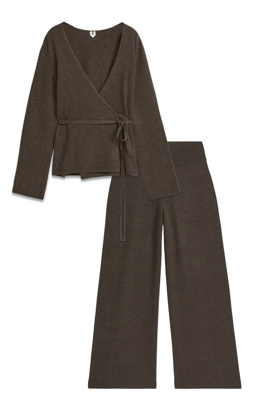 Cashmere Wrap Cardigan & Trousers