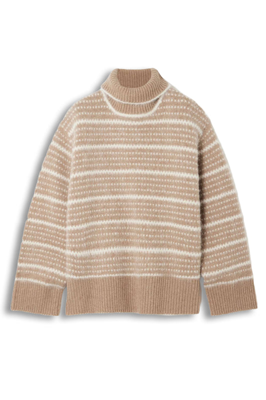 Wool-blend turtleneck sweater