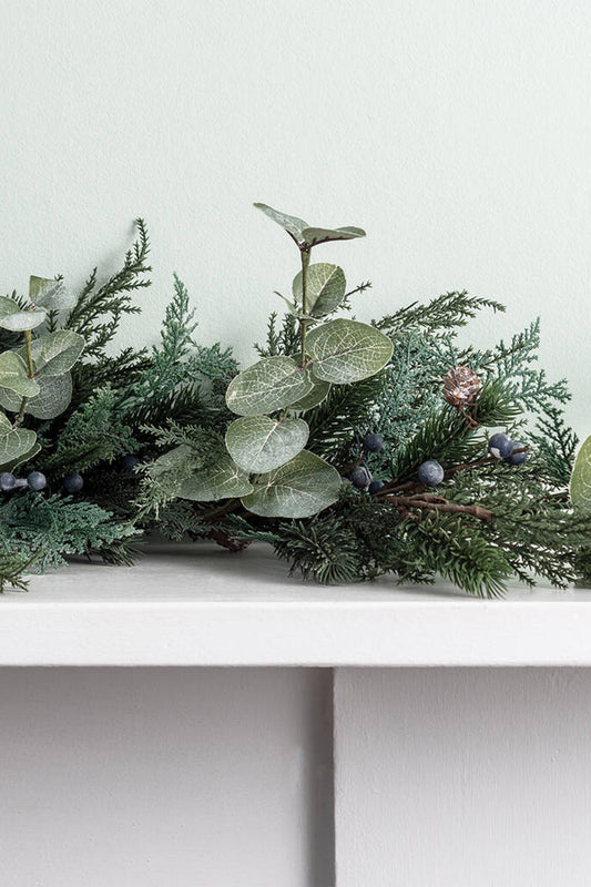 Frosted Berry And Pinecone Artificial Christmas Garland