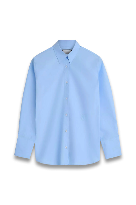 Puglia Relaxed-fit Cotton Poplin Shirt in Deep Blue