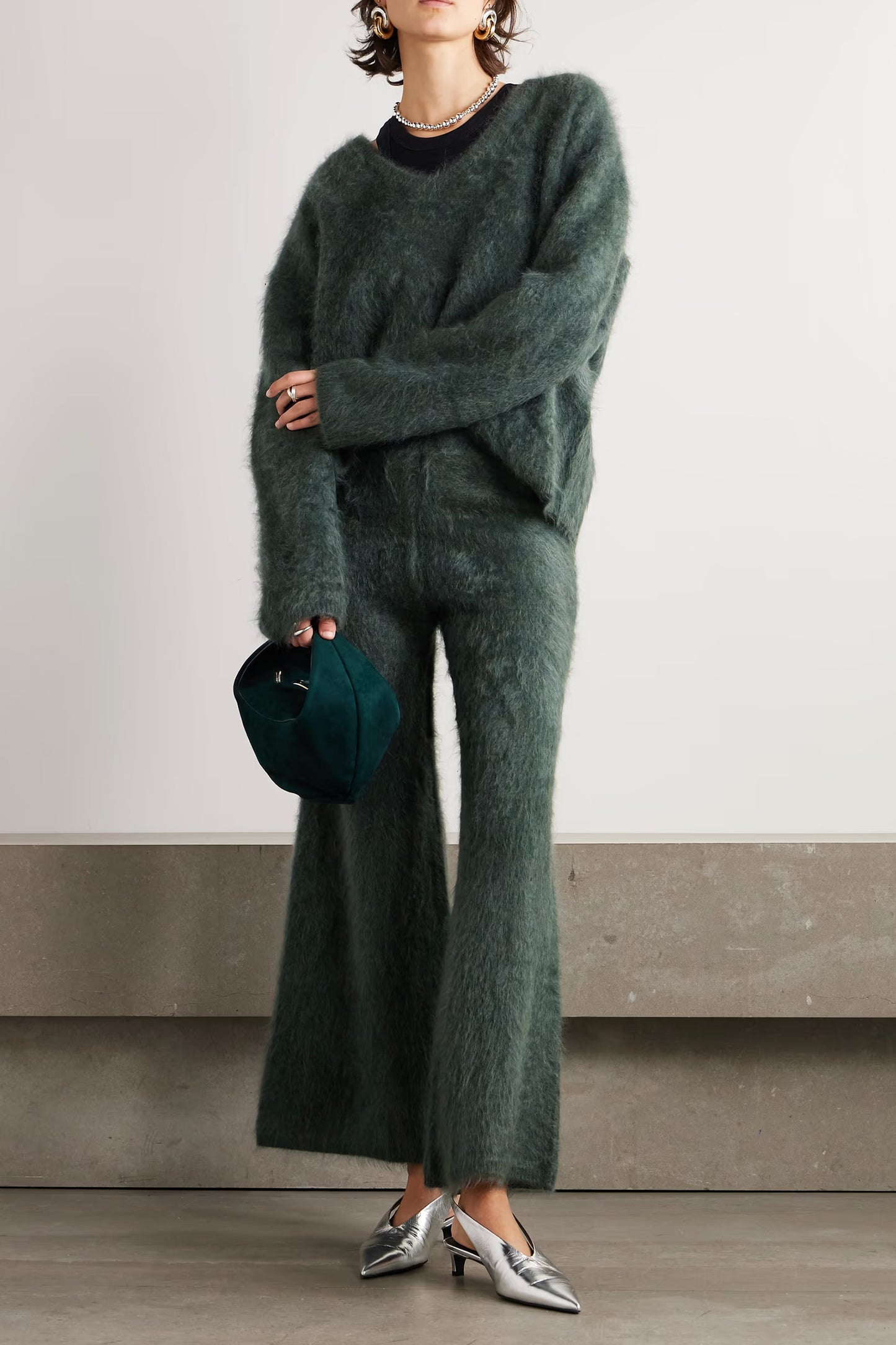 Margareta brushed-cashmere sweater