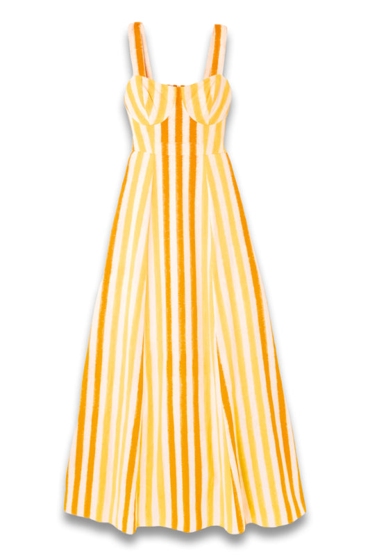 Azzurra Striped Cotton Maxi Dress