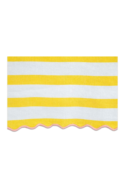 Markey Stripe Tablecloth Yellow