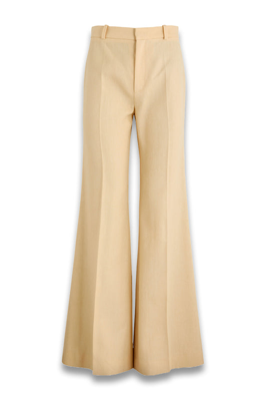 Flared-leg Woven Trousers