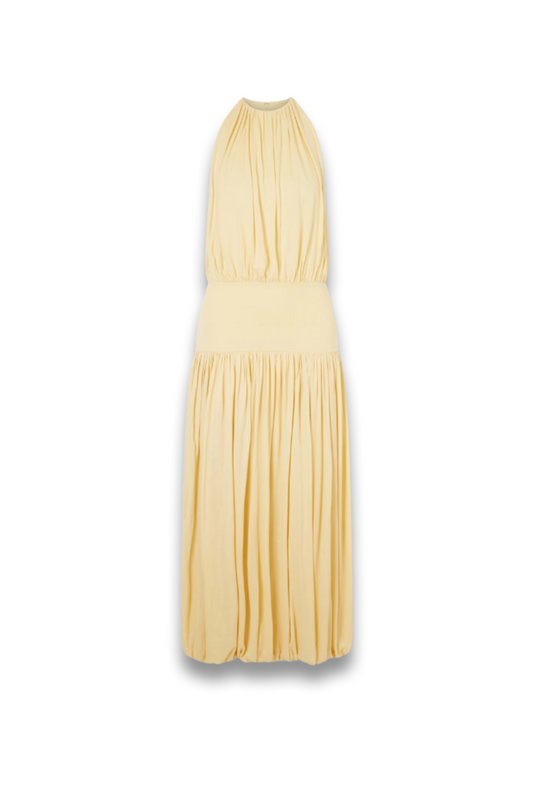 Gathered Jersey Midi Dress