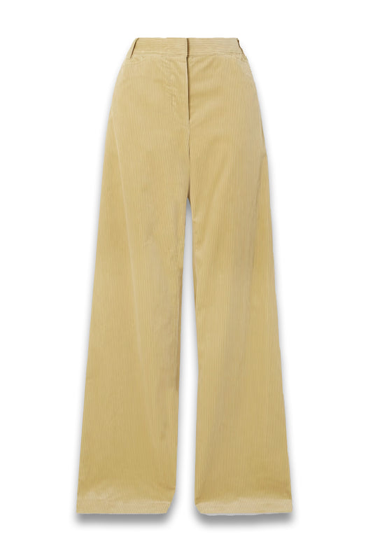 Cotton-corduroy wide-leg pants
