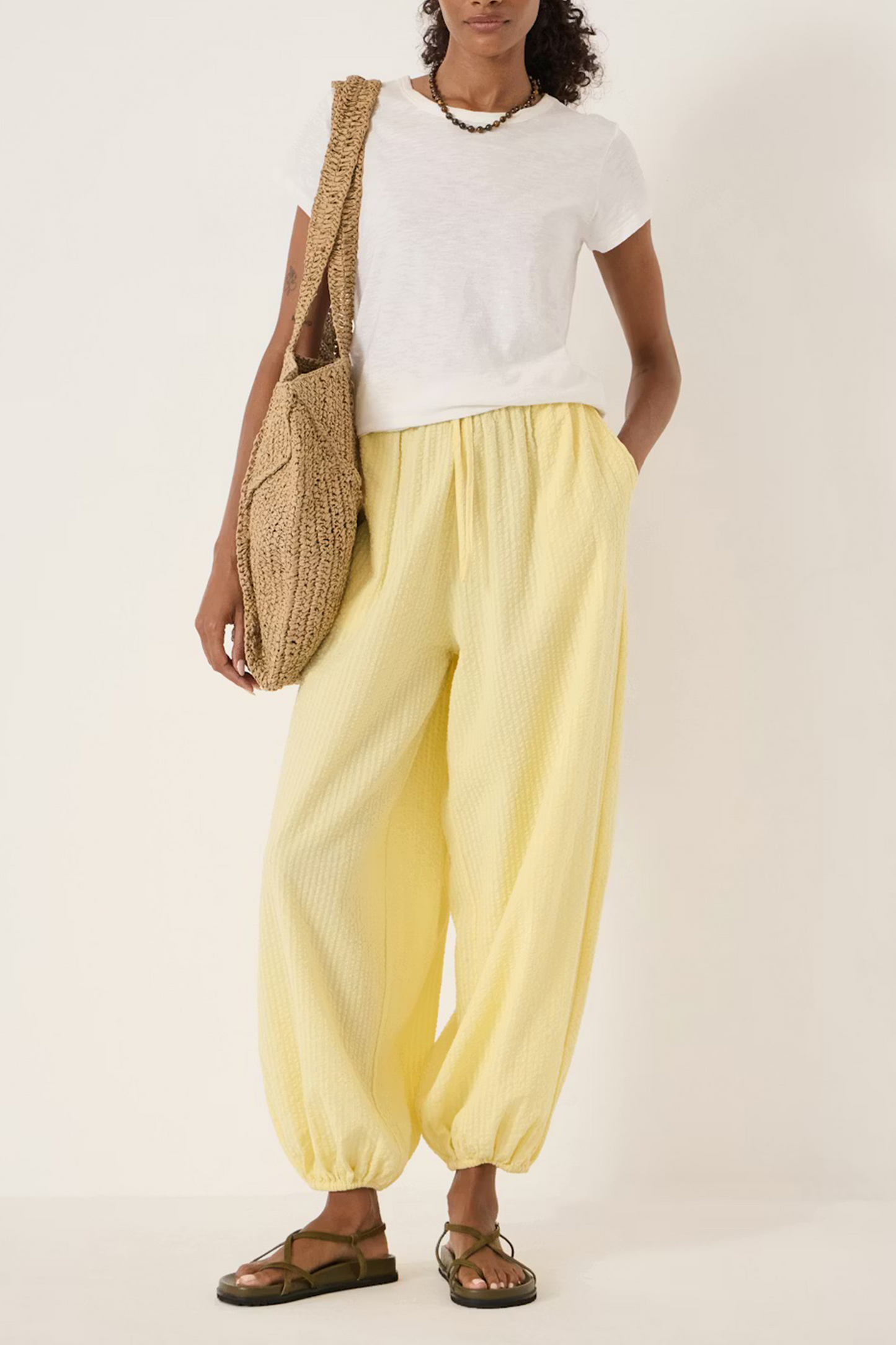 Balloon Seersucker Beach Trousers
