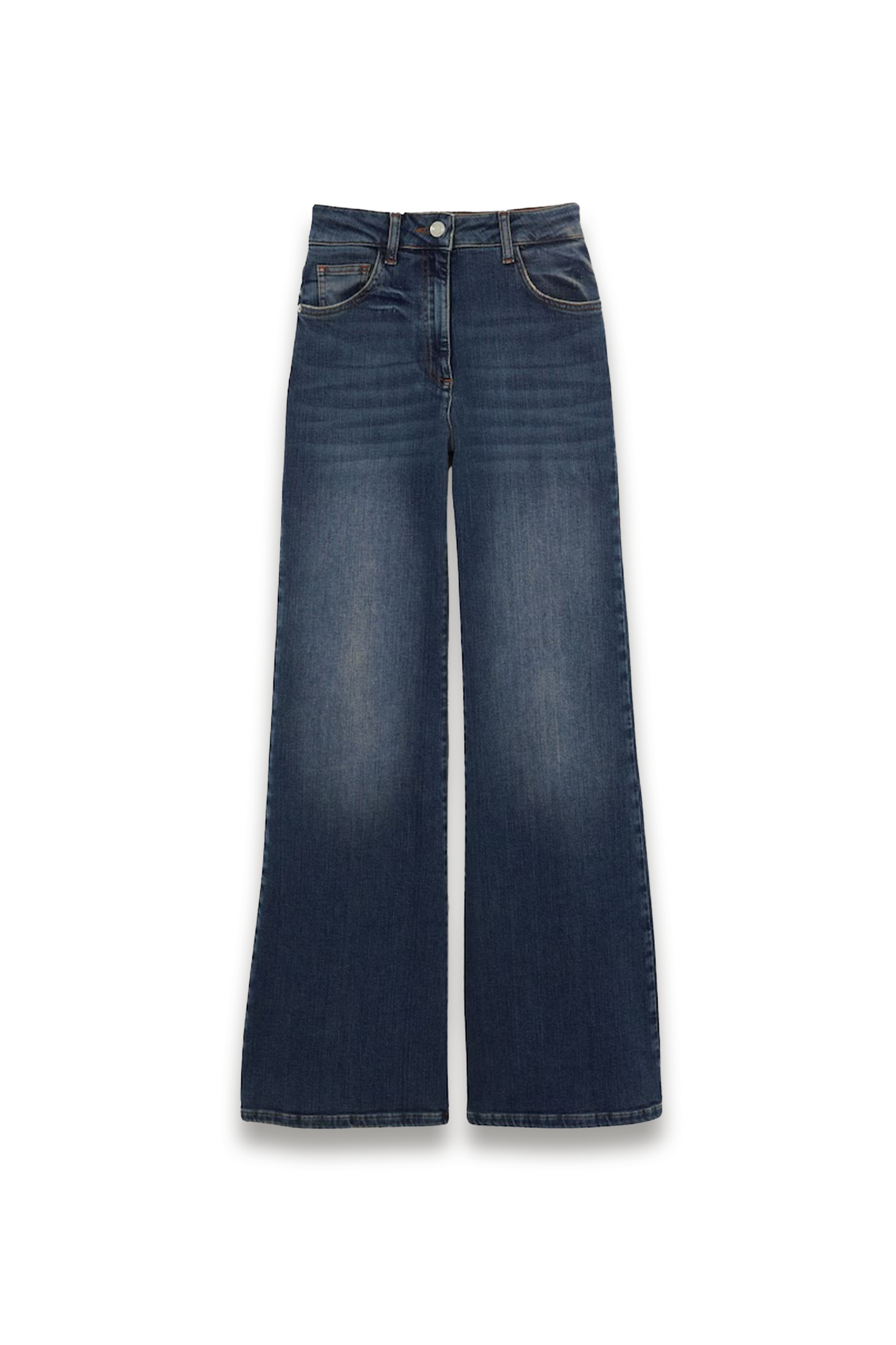 Bonnie Mid-Rise Flared Jeans in Mid Blue