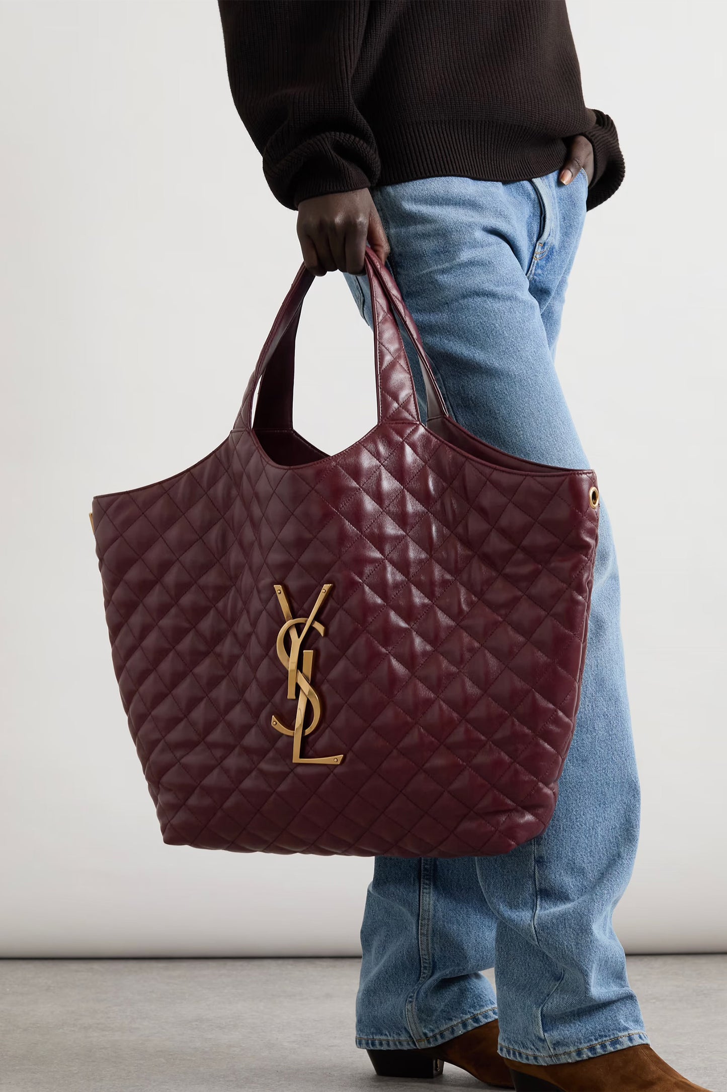 Icare Extra Large Embellished Quilted Leather Tote