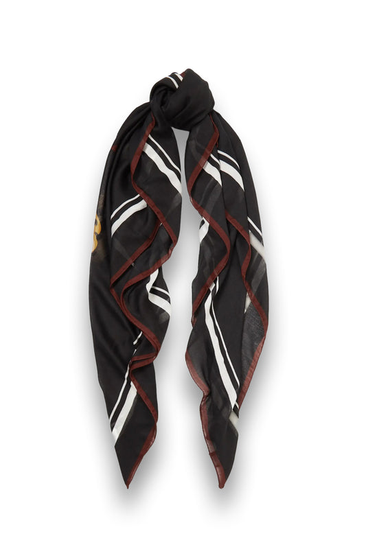 Printed Modal and Cashmere-blend Scarf