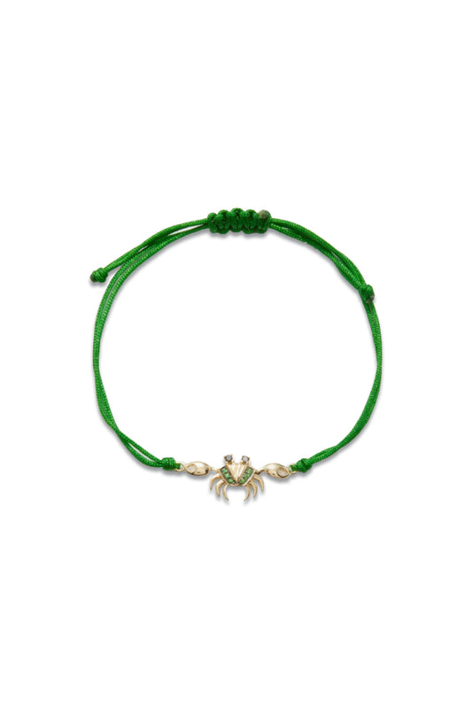 Crab Diamond, Tsavorite & 9kt Gold Bracelet