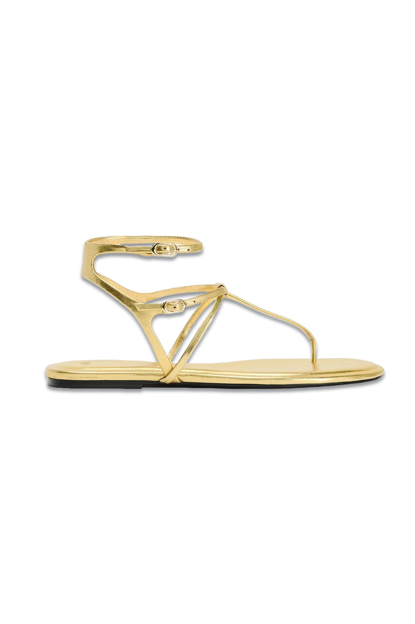 Metallic Flat Slider Sandals