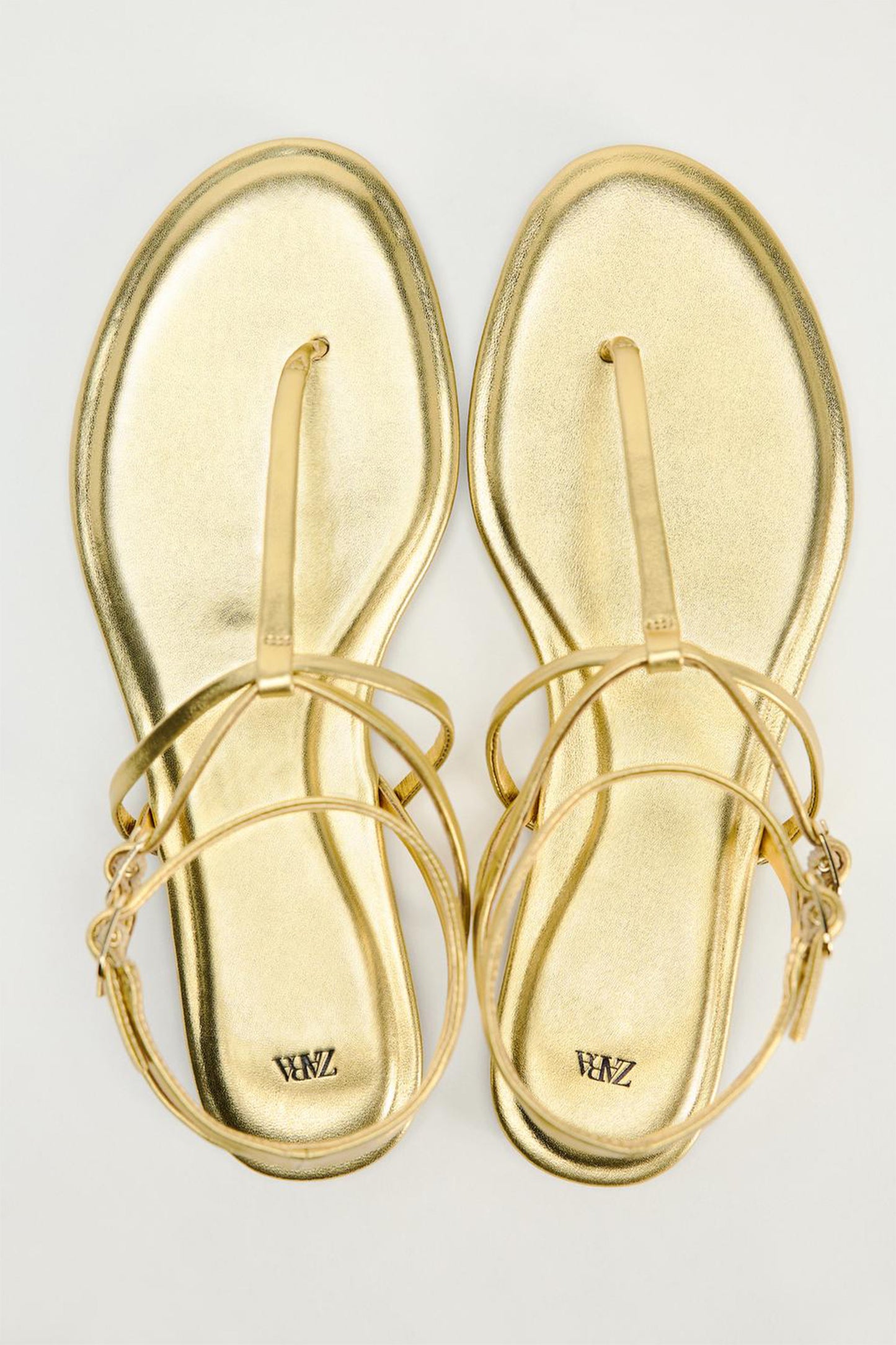 Metallic Flat Slider Sandals