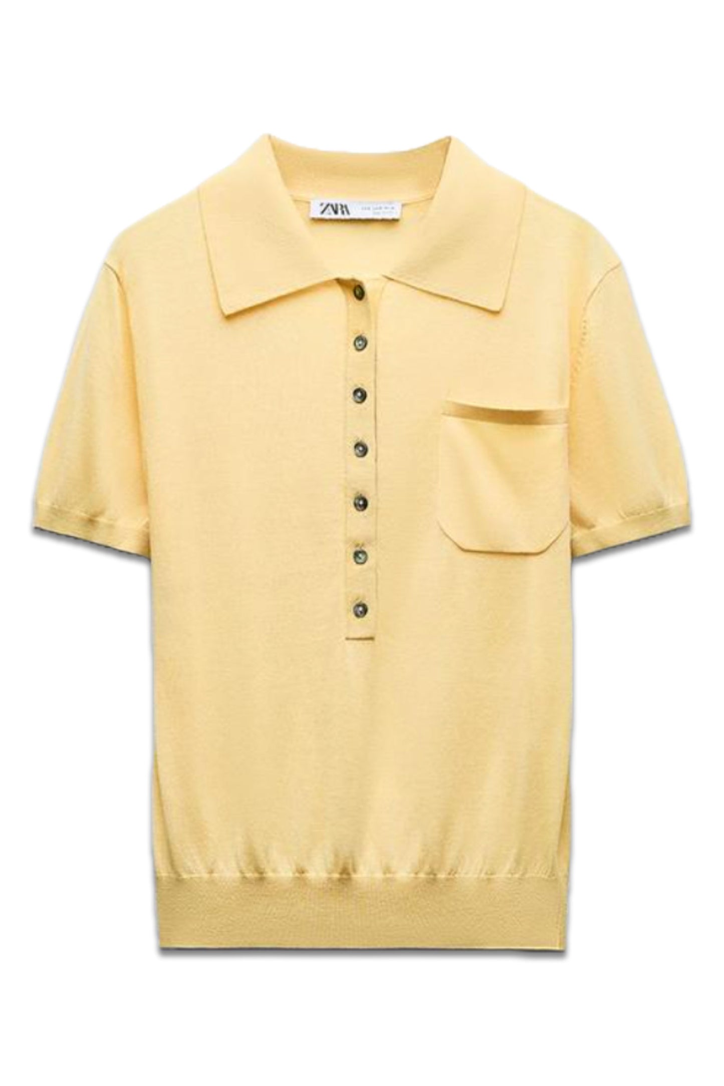 Plain Fine Knit Polo Sweater