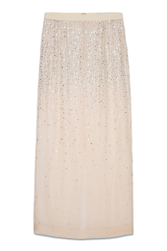 Rhinestone Silk Skirt