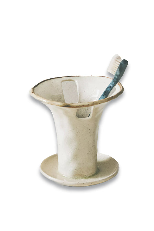 Ceramic Toothbrush Holder With Slots