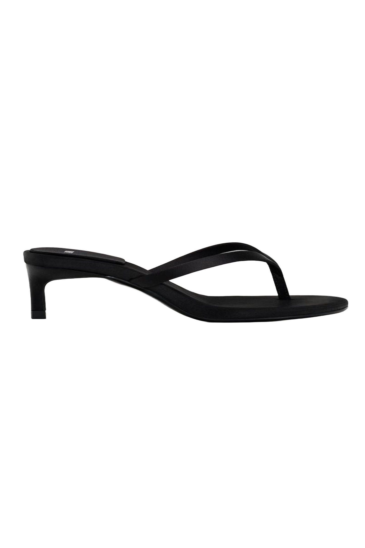 Black Kitten Heel Sandals