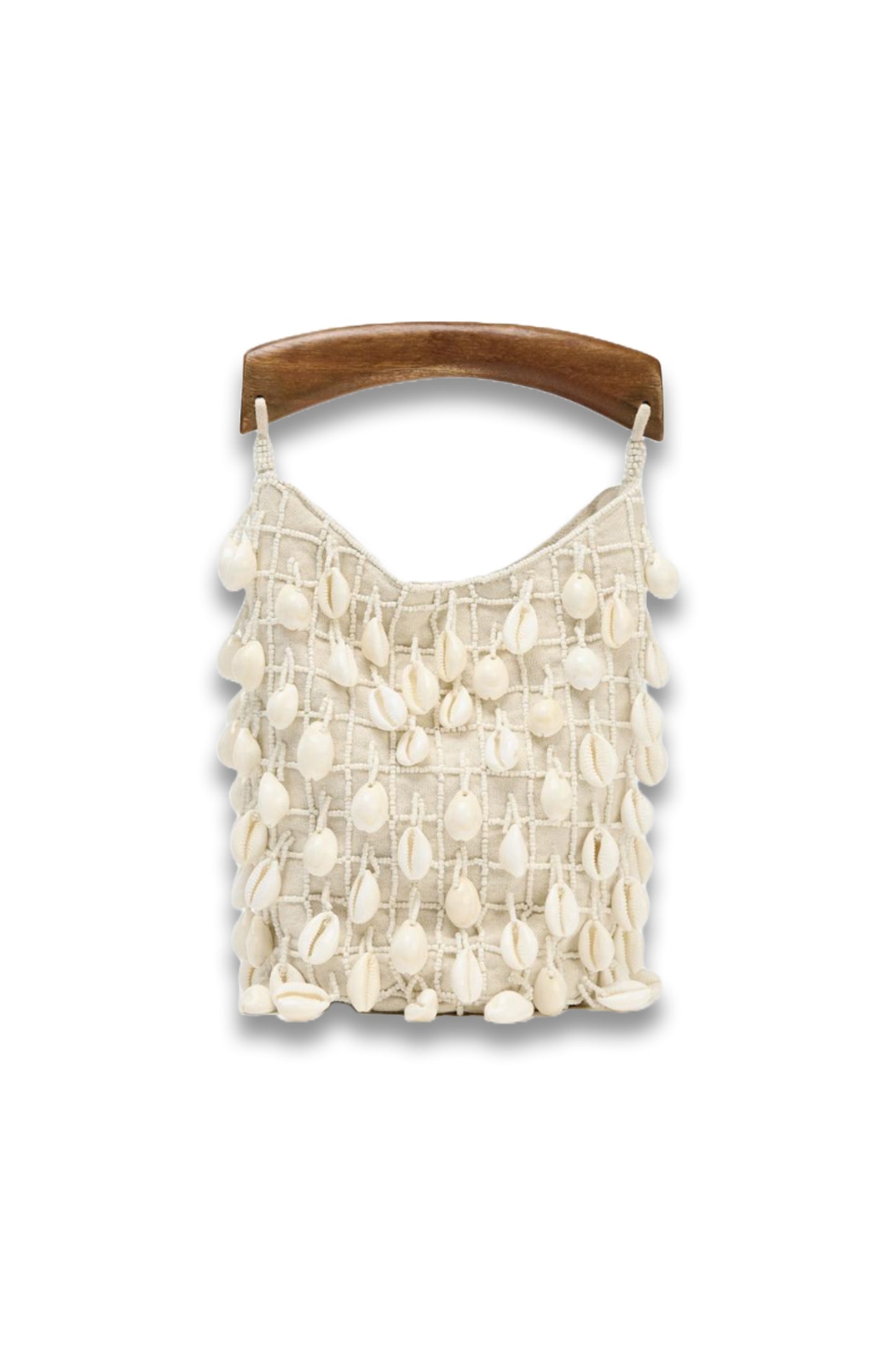 Beaded Fabric Bucket Bag