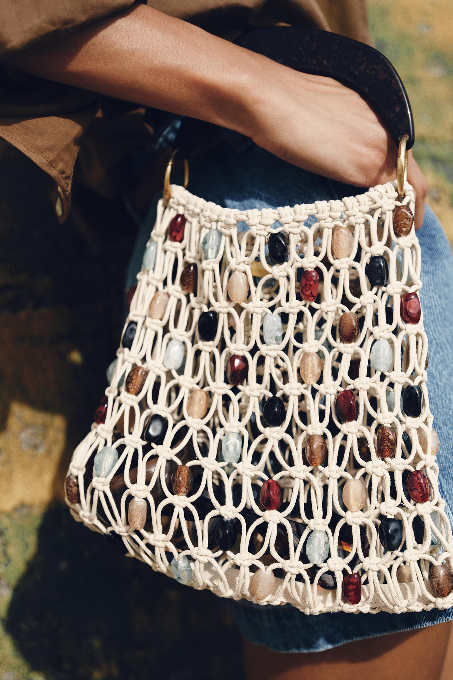 Bucket Bag with Beading