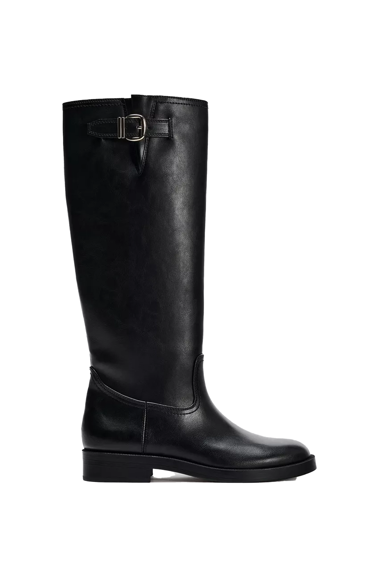 Buckle Knee-High Boots