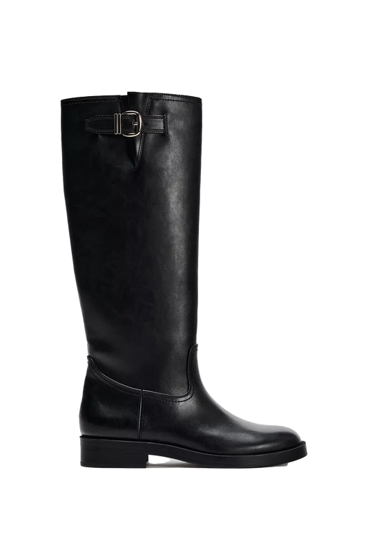 Buckle Knee-High Boots