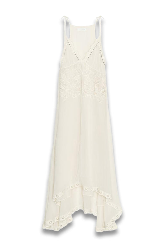 ZW Collection Asymmetric Crochet Dress