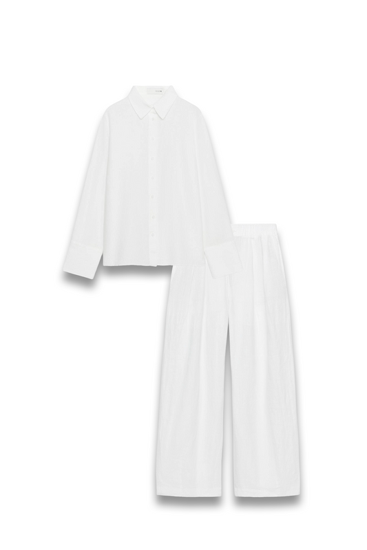 100% Linen Shirt and 100% Linen Pleated Trousers