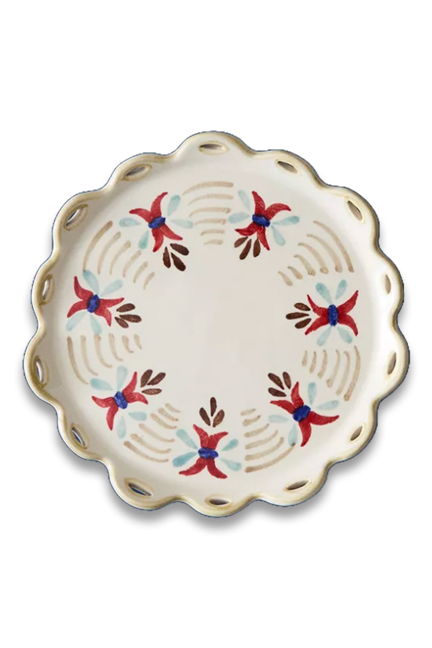 Floral Ceramic Dessert Plate