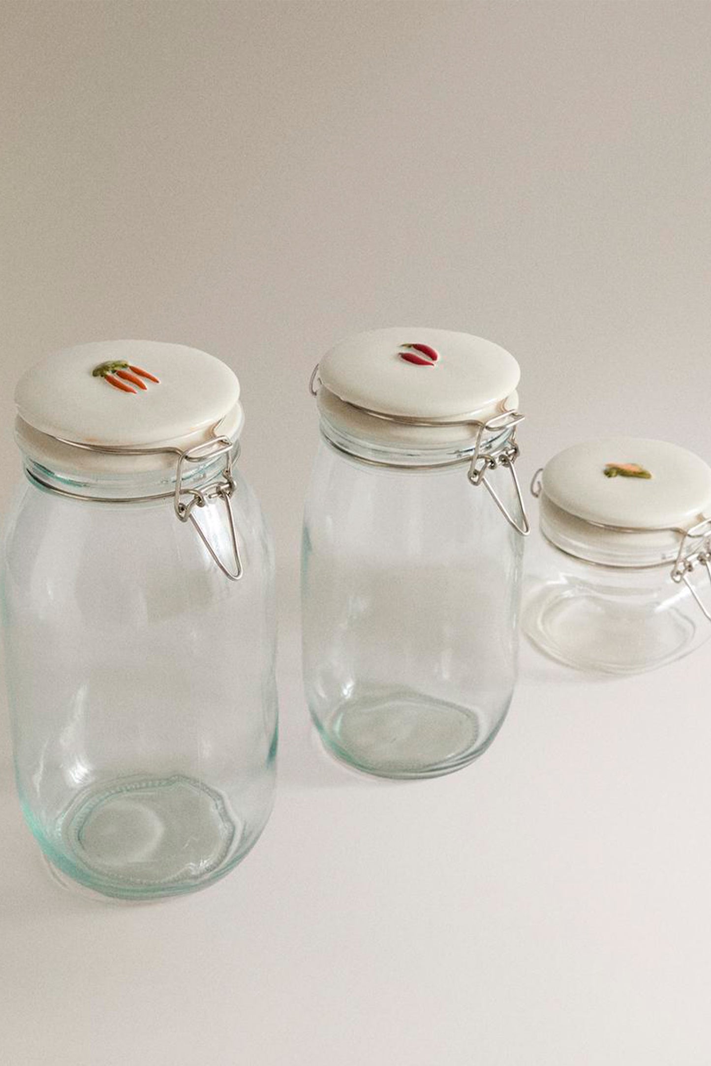 Glass Kitchen Jar With Ceramic Lid