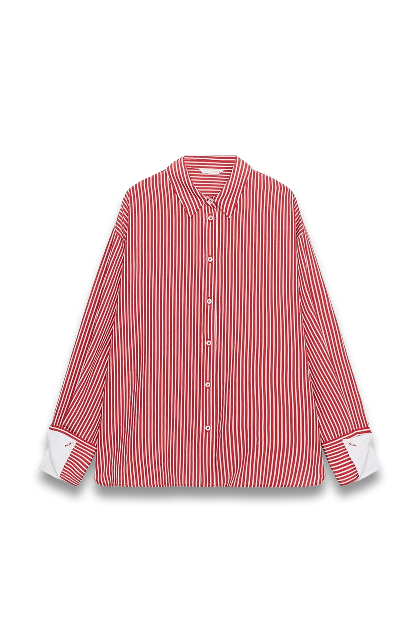 Striped Shirt with Contrast Cuffs