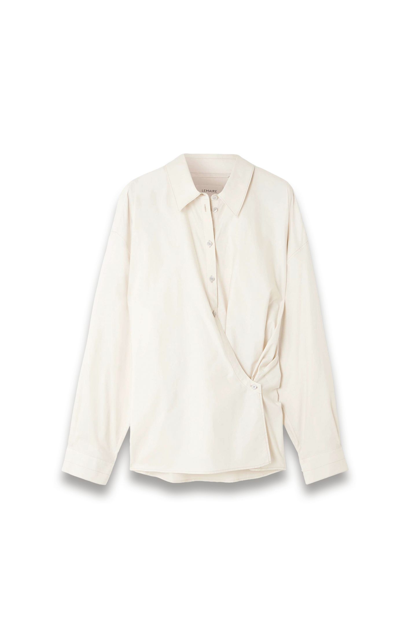 Twisted Cotton And Silk-Blend Poplin Wrap Shirt