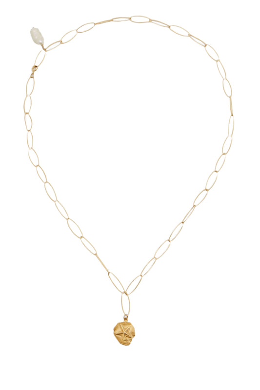 Gold-Tone Faux Pearl Necklace