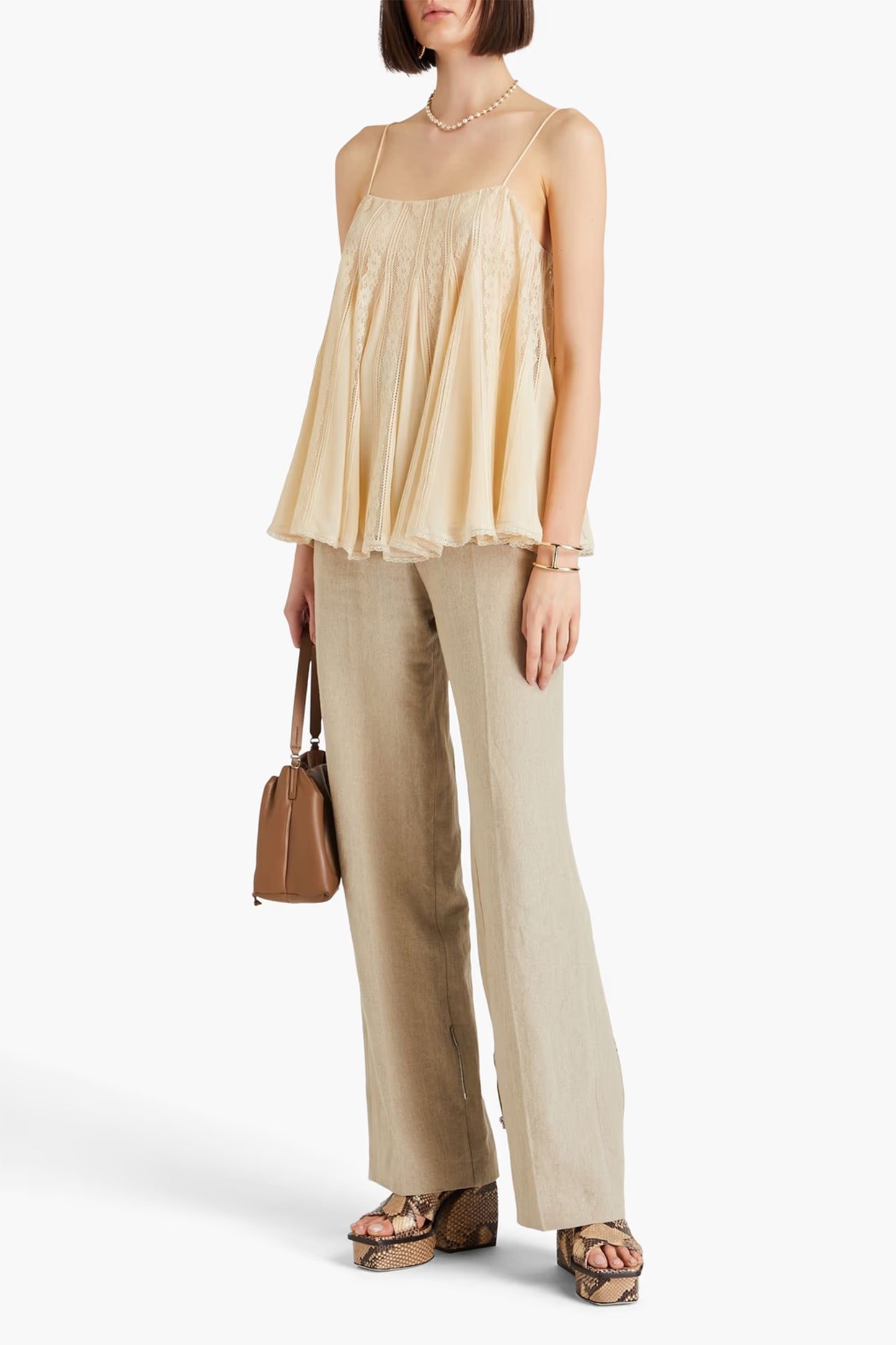 Chantilly Lace and Chiffon Top